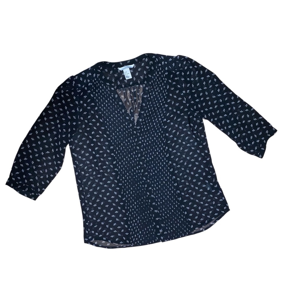 H&M 3/4 Sleeve Sheer Blouse